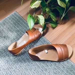 faux leather open toed sandals